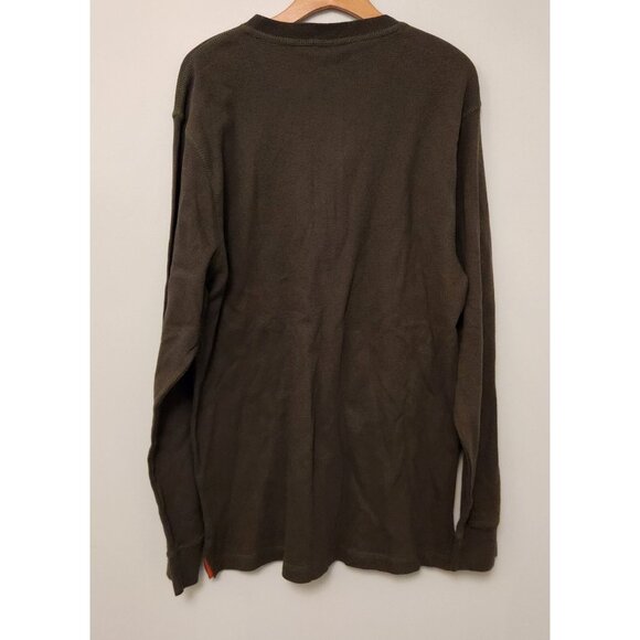 US Polo Association Thermal Top 1/4 Button Long Sleeve Mens XXL Dark Olive NEW - Picture 5 of 14